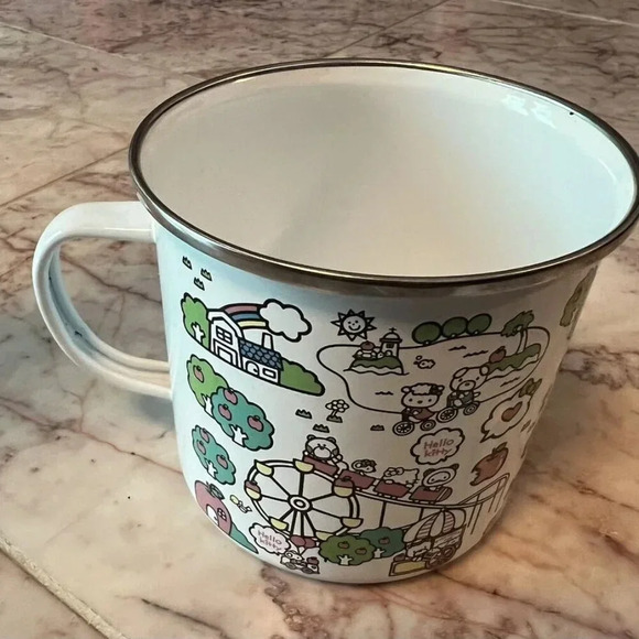 NEW Sanrio Hello Kitty Neighborhood 21 oz Enamel Camper Mug - Picture 3 of 7
